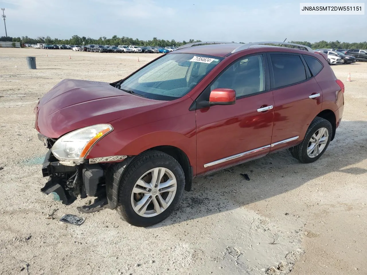 2013 Nissan Rogue S VIN: JN8AS5MT2DW551151 Lot: 71554624