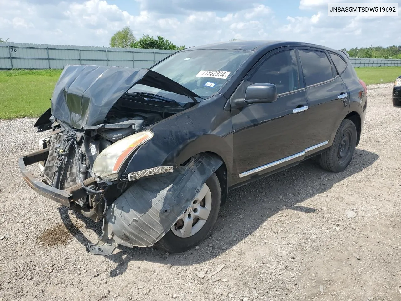 2013 Nissan Rogue S VIN: JN8AS5MT8DW519692 Lot: 71562334