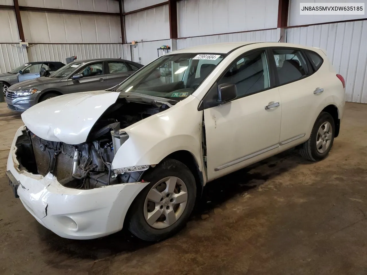 2013 Nissan Rogue S VIN: JN8AS5MVXDW635185 Lot: 72991604