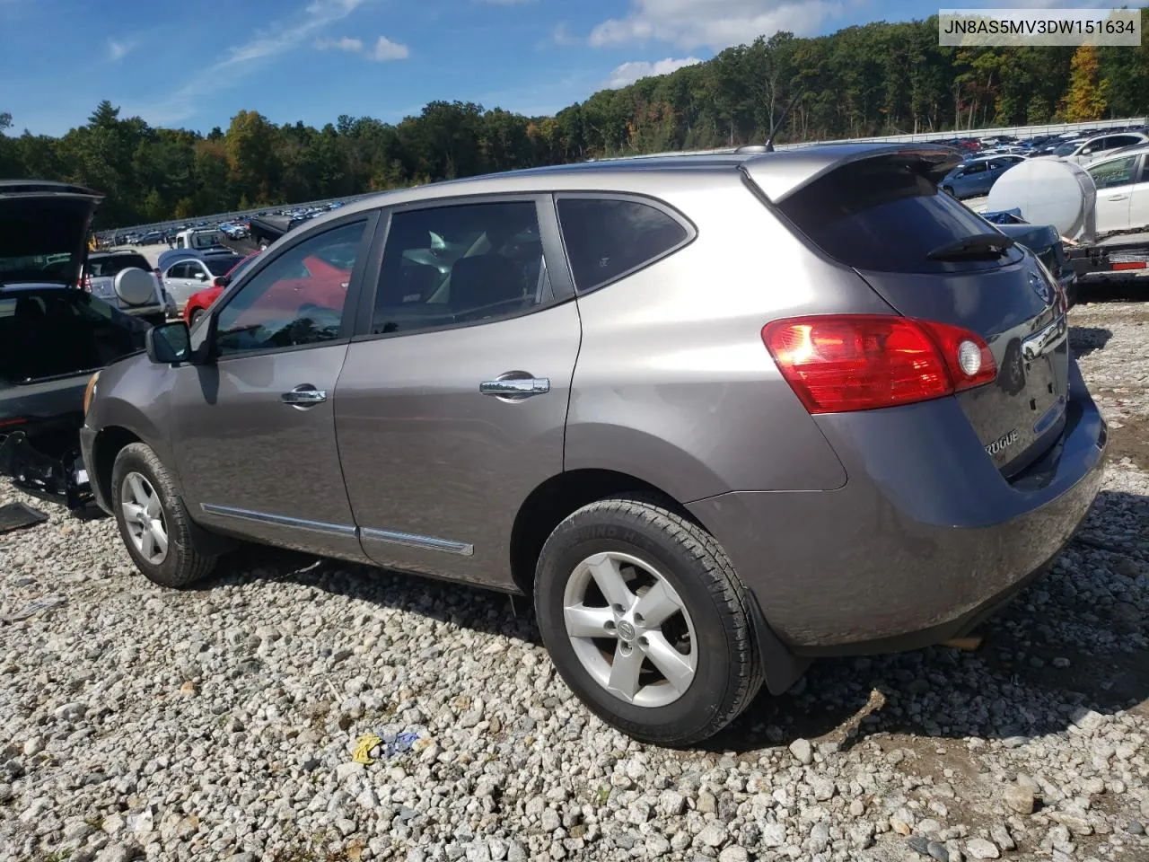 2013 Nissan Rogue S VIN: JN8AS5MV3DW151634 Lot: 73150584