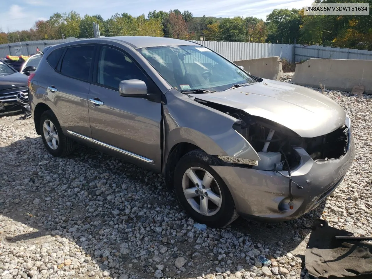 2013 Nissan Rogue S VIN: JN8AS5MV3DW151634 Lot: 73150584