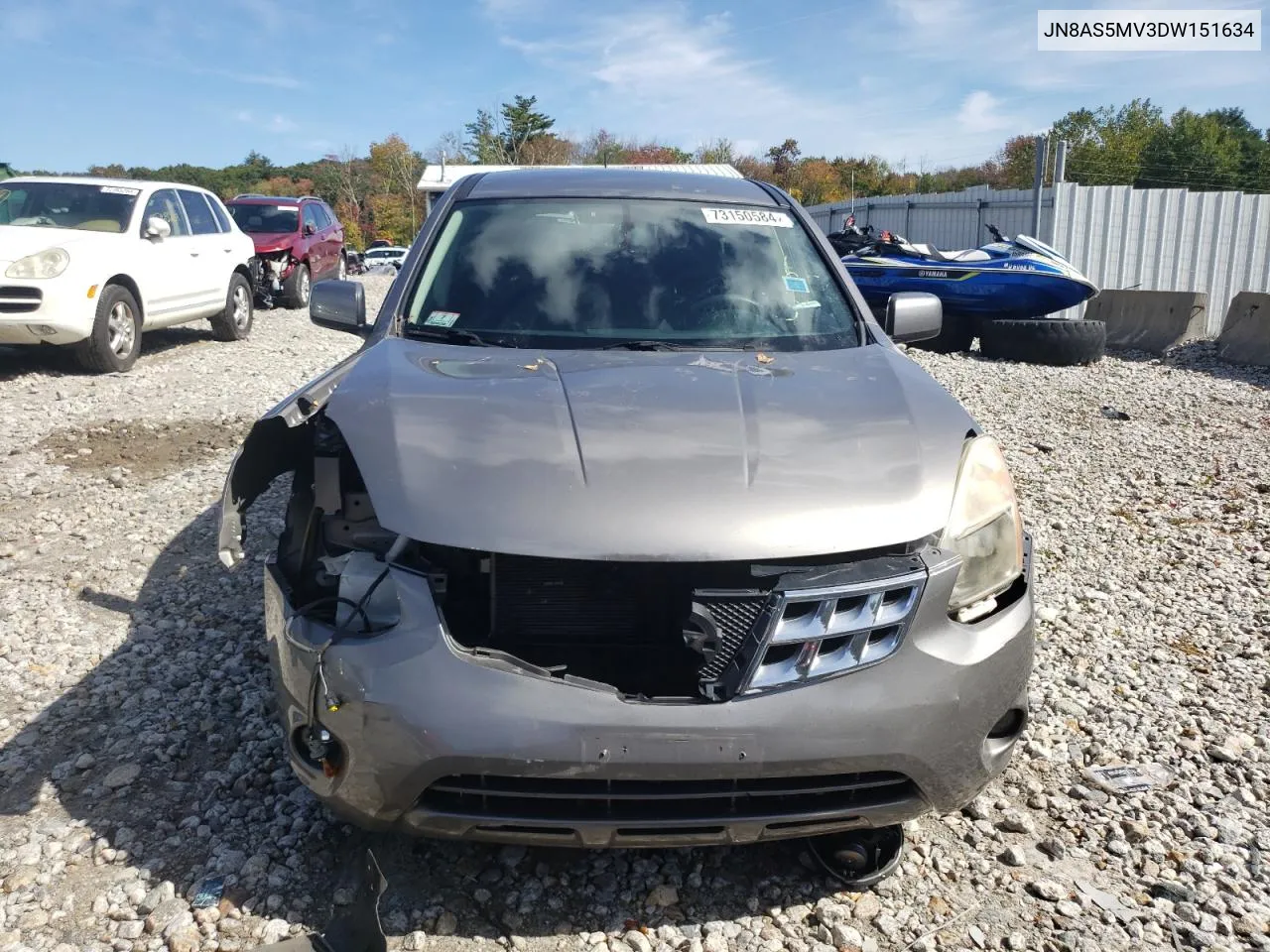 2013 Nissan Rogue S VIN: JN8AS5MV3DW151634 Lot: 73150584