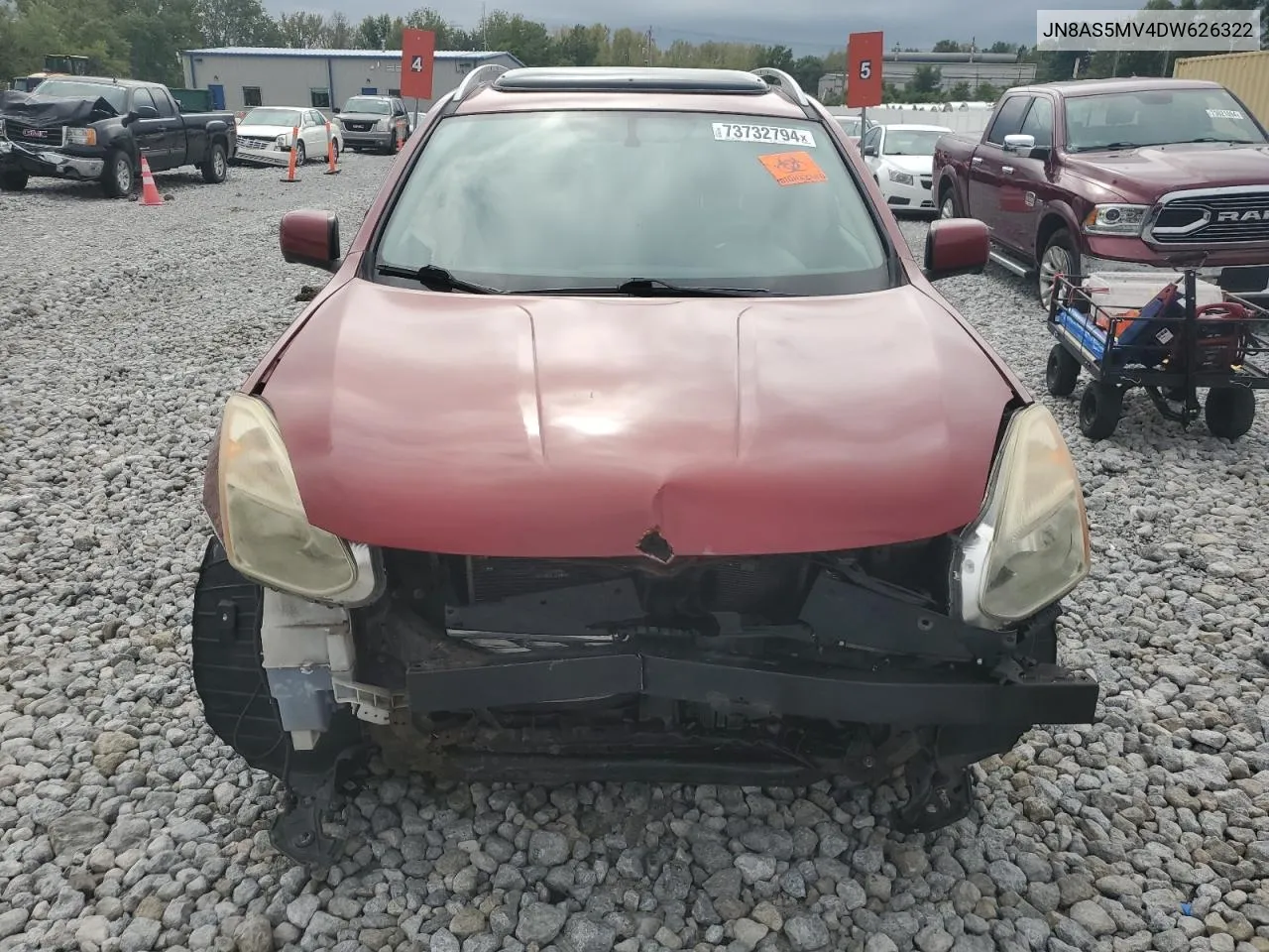 2013 Nissan Rogue S VIN: JN8AS5MV4DW626322 Lot: 73732794