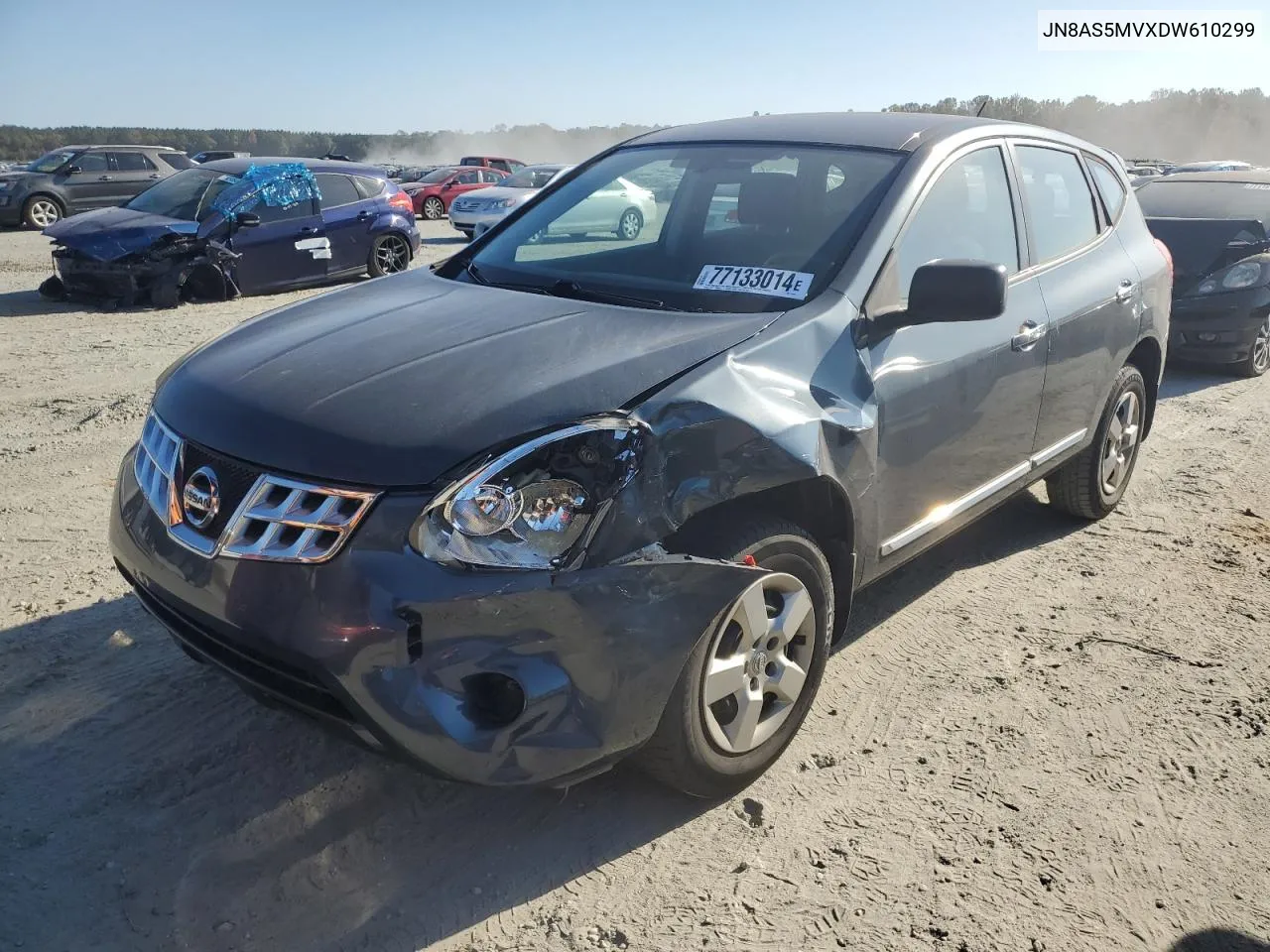 2013 Nissan Rogue S VIN: JN8AS5MVXDW610299 Lot: 77133014