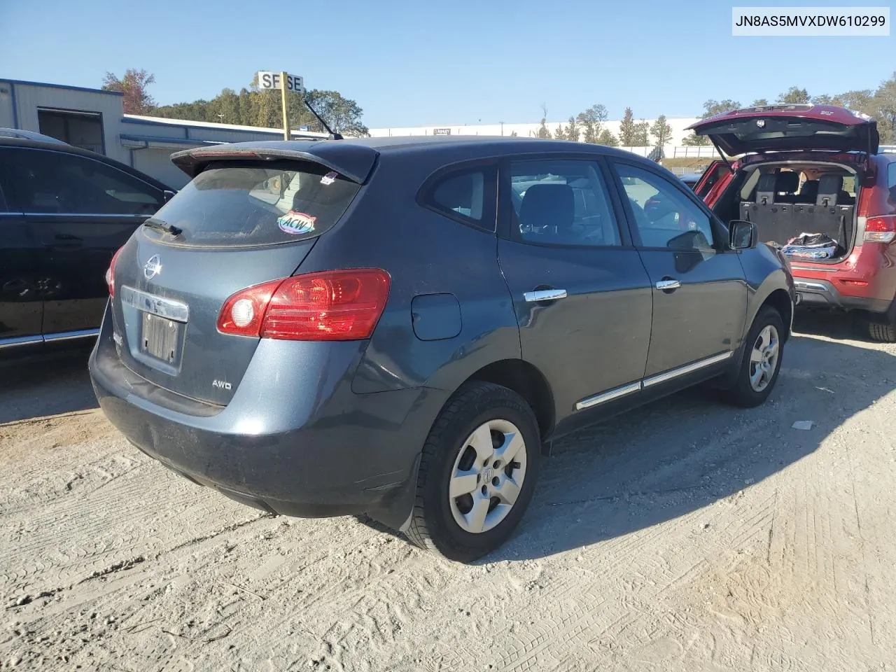 2013 Nissan Rogue S VIN: JN8AS5MVXDW610299 Lot: 77133014