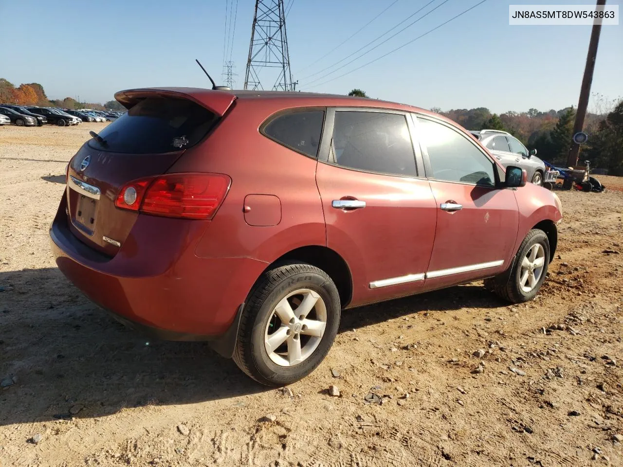 2013 Nissan Rogue S VIN: JN8AS5MT8DW543863 Lot: 78124884