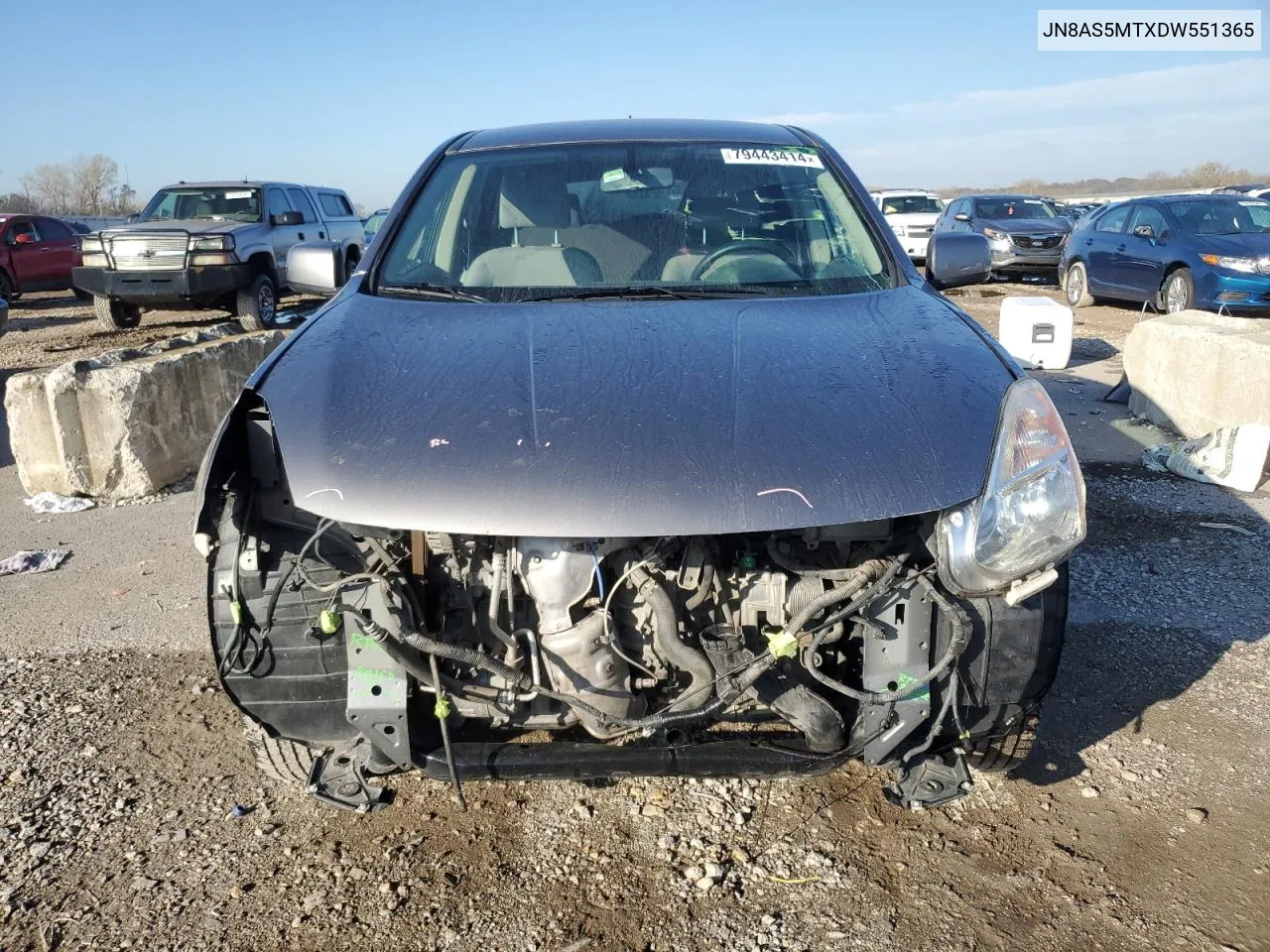 2013 Nissan Rogue S VIN: JN8AS5MTXDW551365 Lot: 79443414