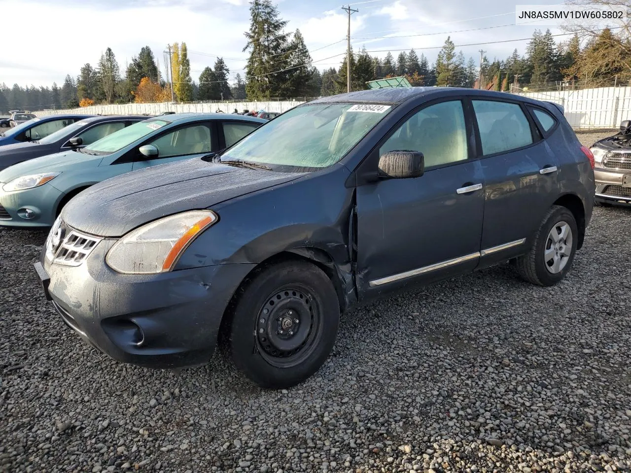 2013 Nissan Rogue S VIN: JN8AS5MV1DW605802 Lot: 79766424