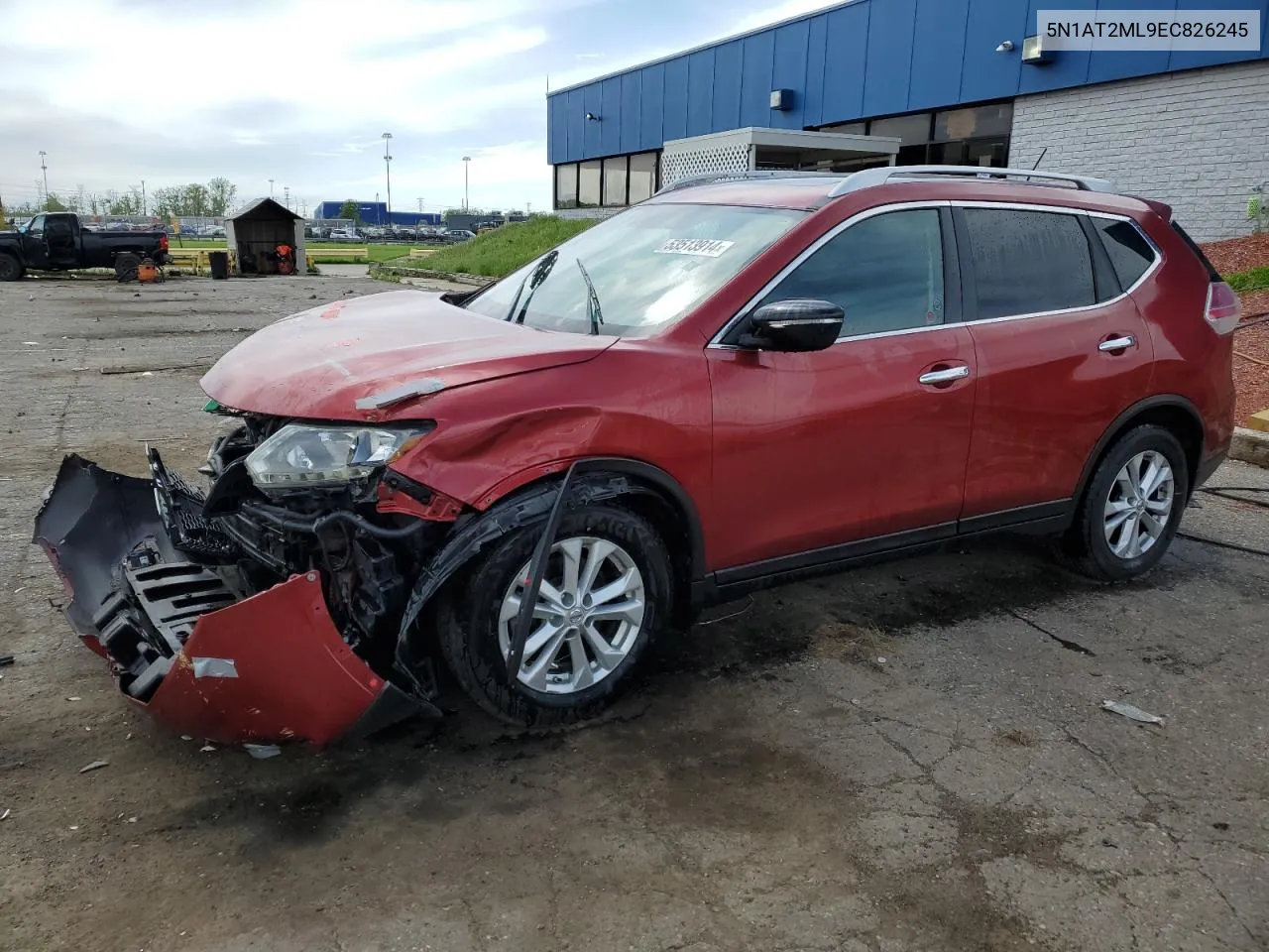 2014 Nissan Rogue S VIN: 5N1AT2ML9EC826245 Lot: 53513914