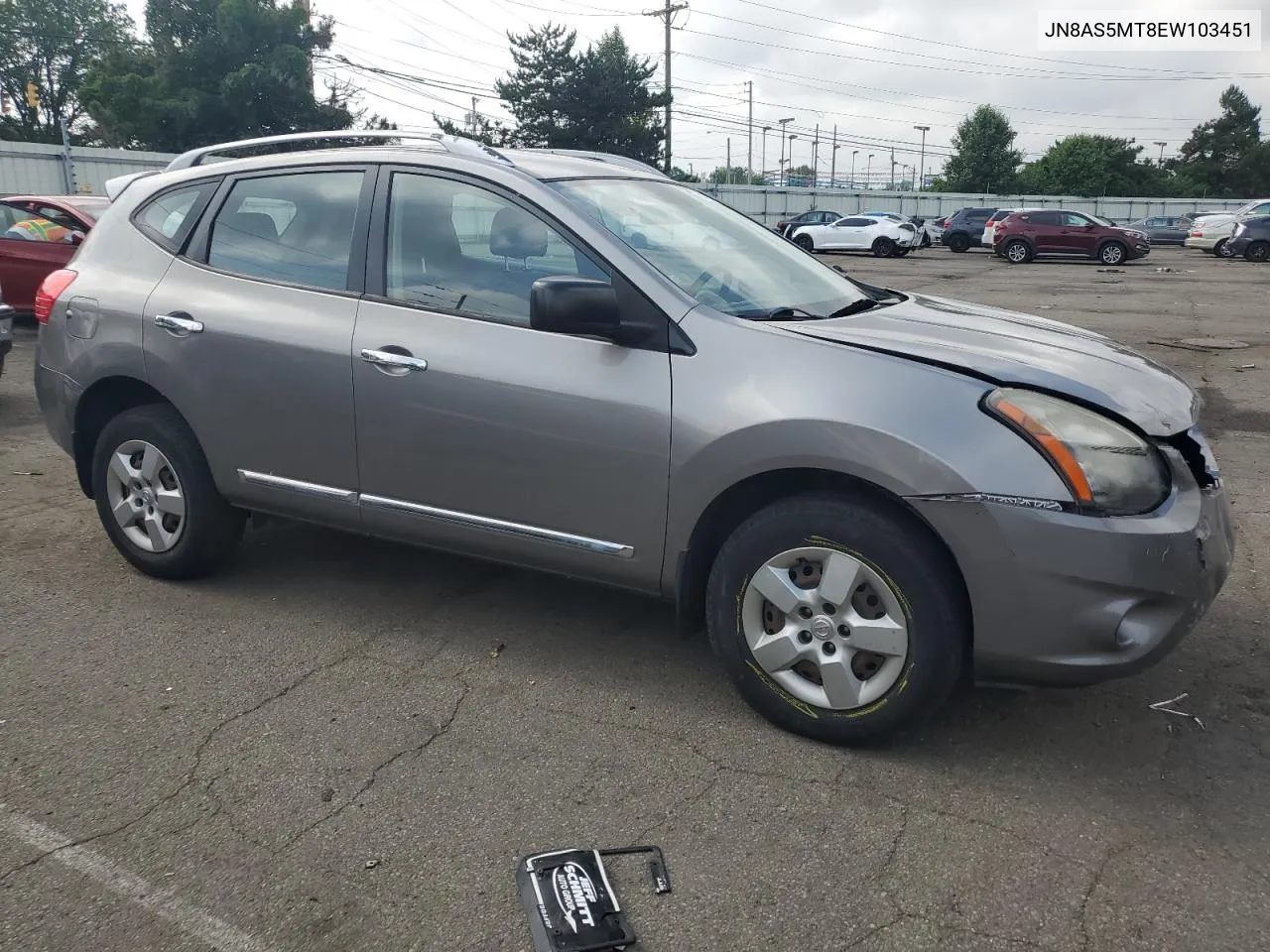 2014 Nissan Rogue Select S VIN: JN8AS5MT8EW103451 Lot: 56079254