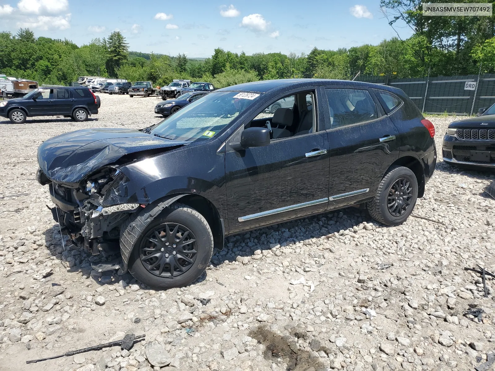 2014 Nissan Rogue Select S VIN: JN8AS5MV5EW707492 Lot: 58128724