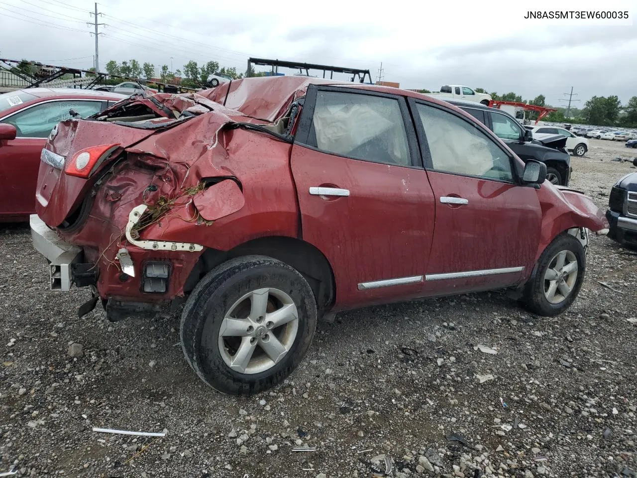 2014 Nissan Rogue Select S VIN: JN8AS5MT3EW600035 Lot: 62678824