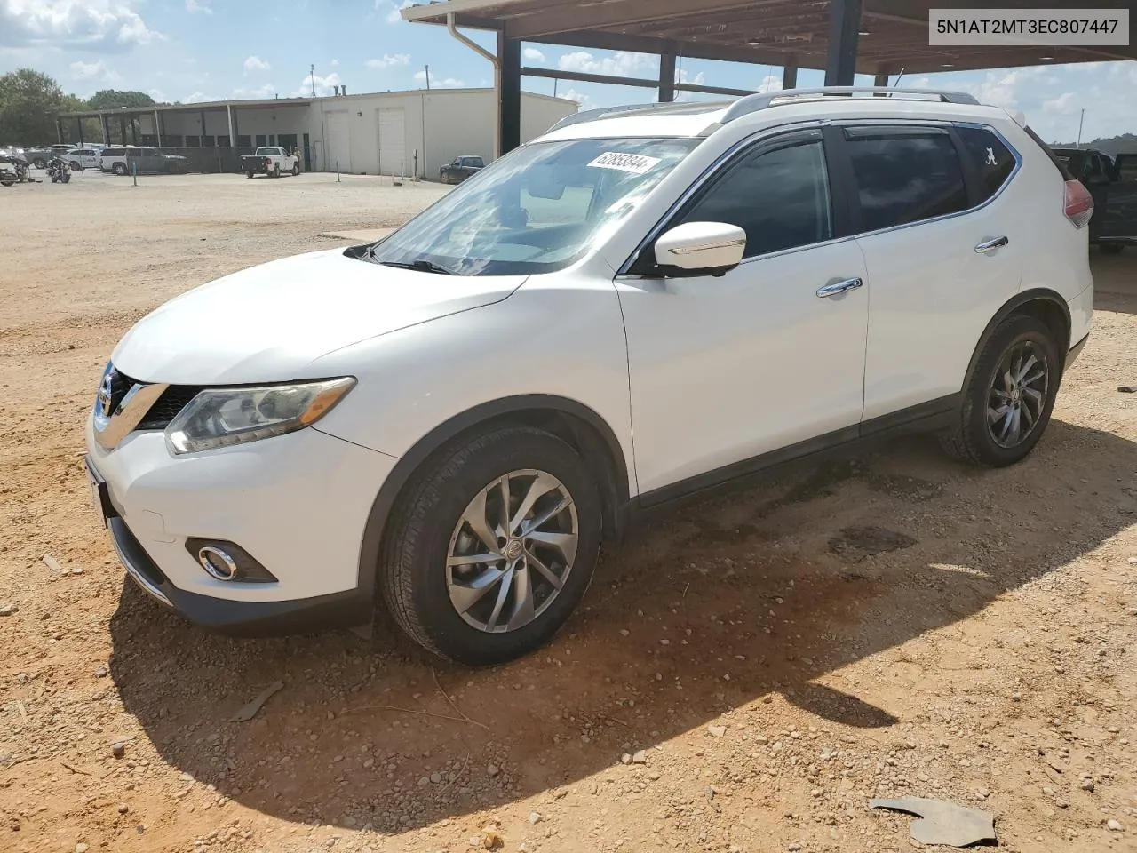 2014 Nissan Rogue S VIN: 5N1AT2MT3EC807447 Lot: 62853844