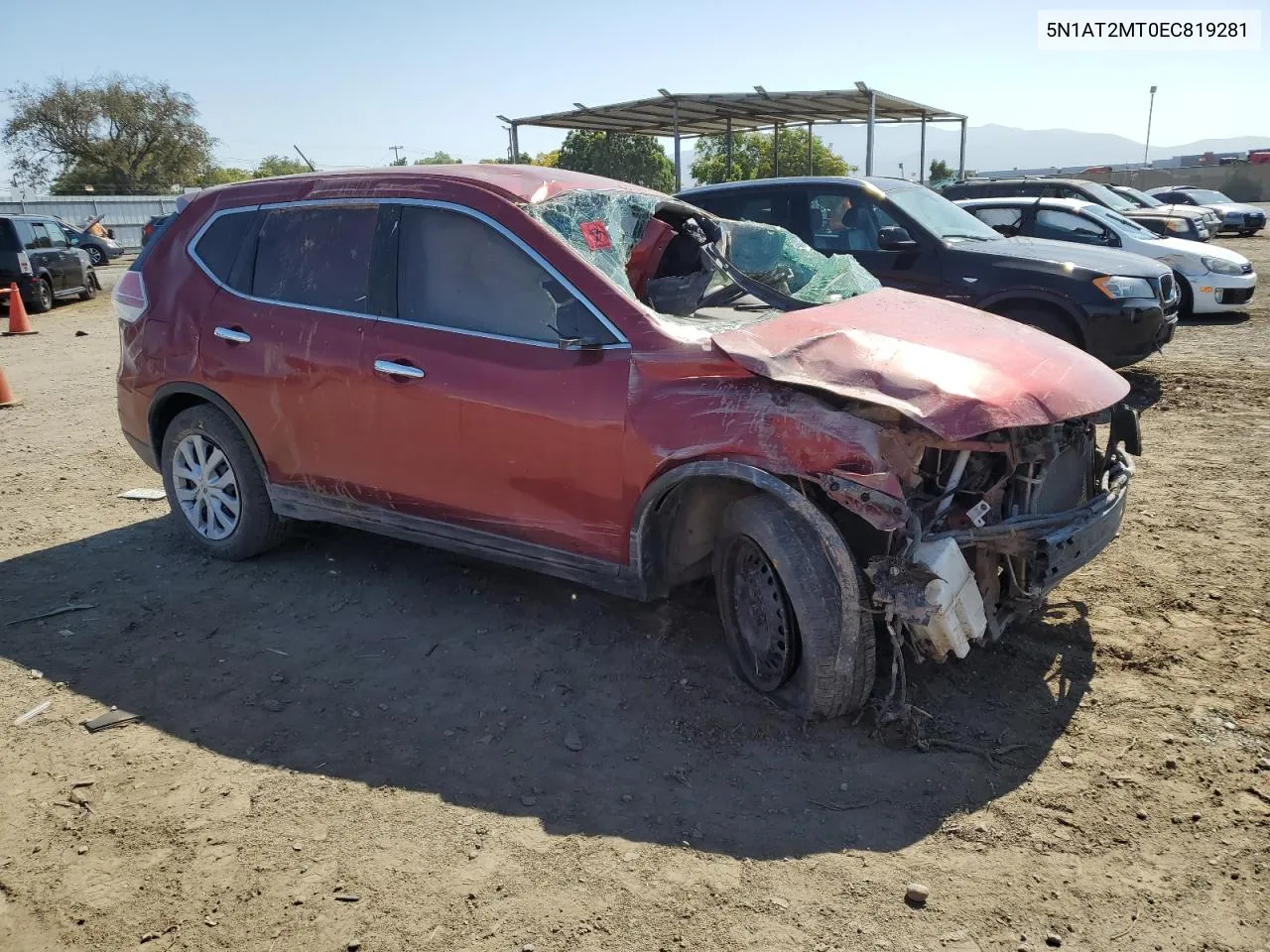 2014 Nissan Rogue S VIN: 5N1AT2MT0EC819281 Lot: 63873744