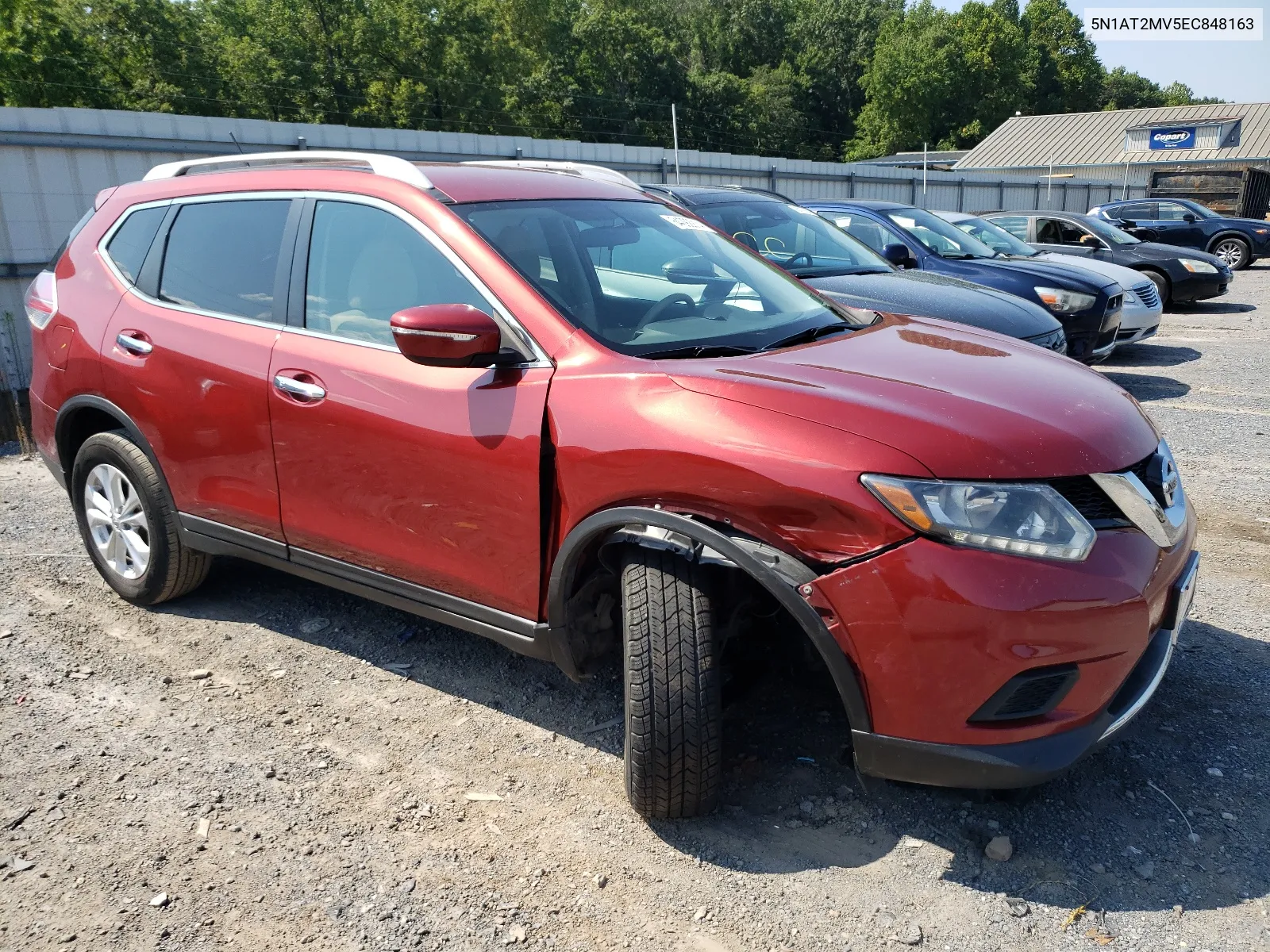 2014 Nissan Rogue S VIN: 5N1AT2MV5EC848163 Lot: 64092914