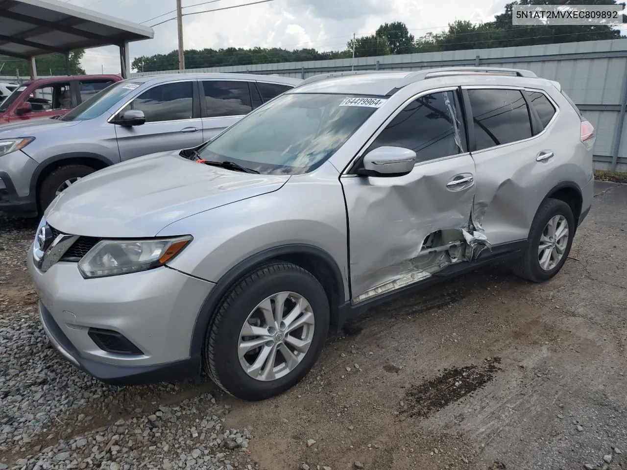 2014 Nissan Rogue S VIN: 5N1AT2MVXEC809892 Lot: 64479964