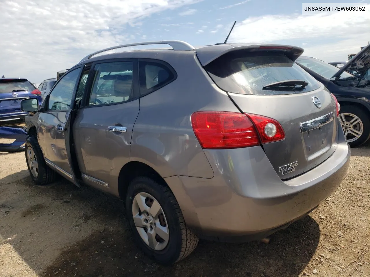 2014 Nissan Rogue Select S VIN: JN8AS5MT7EW603052 Lot: 67044864