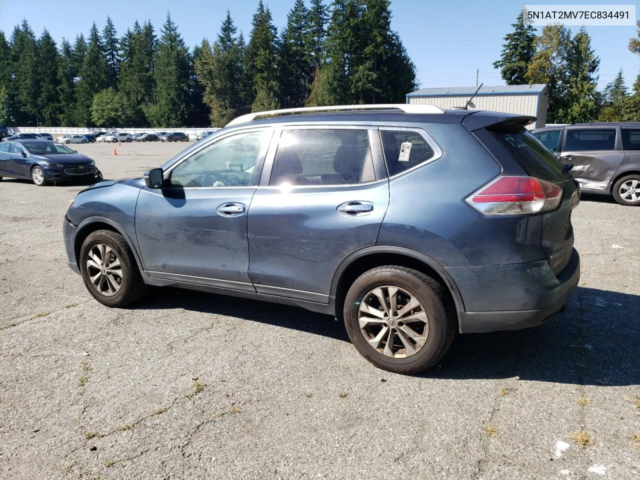 2014 Nissan Rogue S VIN: 5N1AT2MV7EC834491 Lot: 70232214