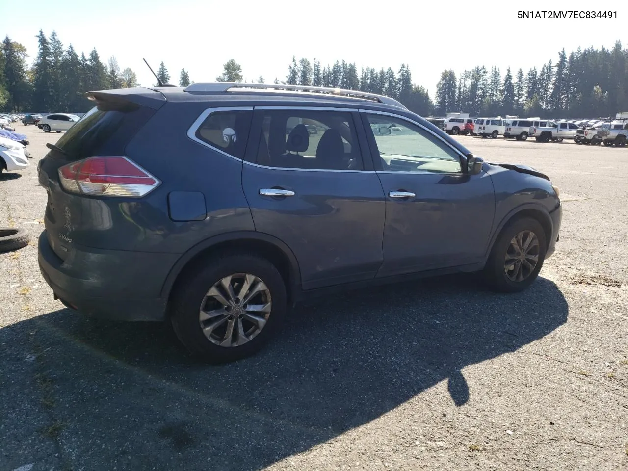 2014 Nissan Rogue S VIN: 5N1AT2MV7EC834491 Lot: 70232214