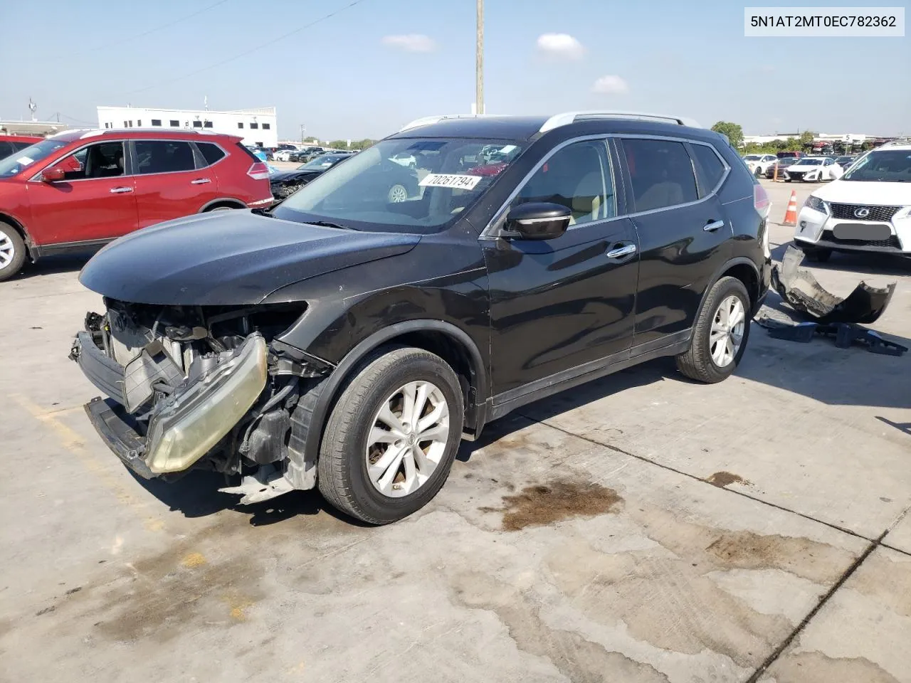 2014 Nissan Rogue S VIN: 5N1AT2MT0EC782362 Lot: 70261794