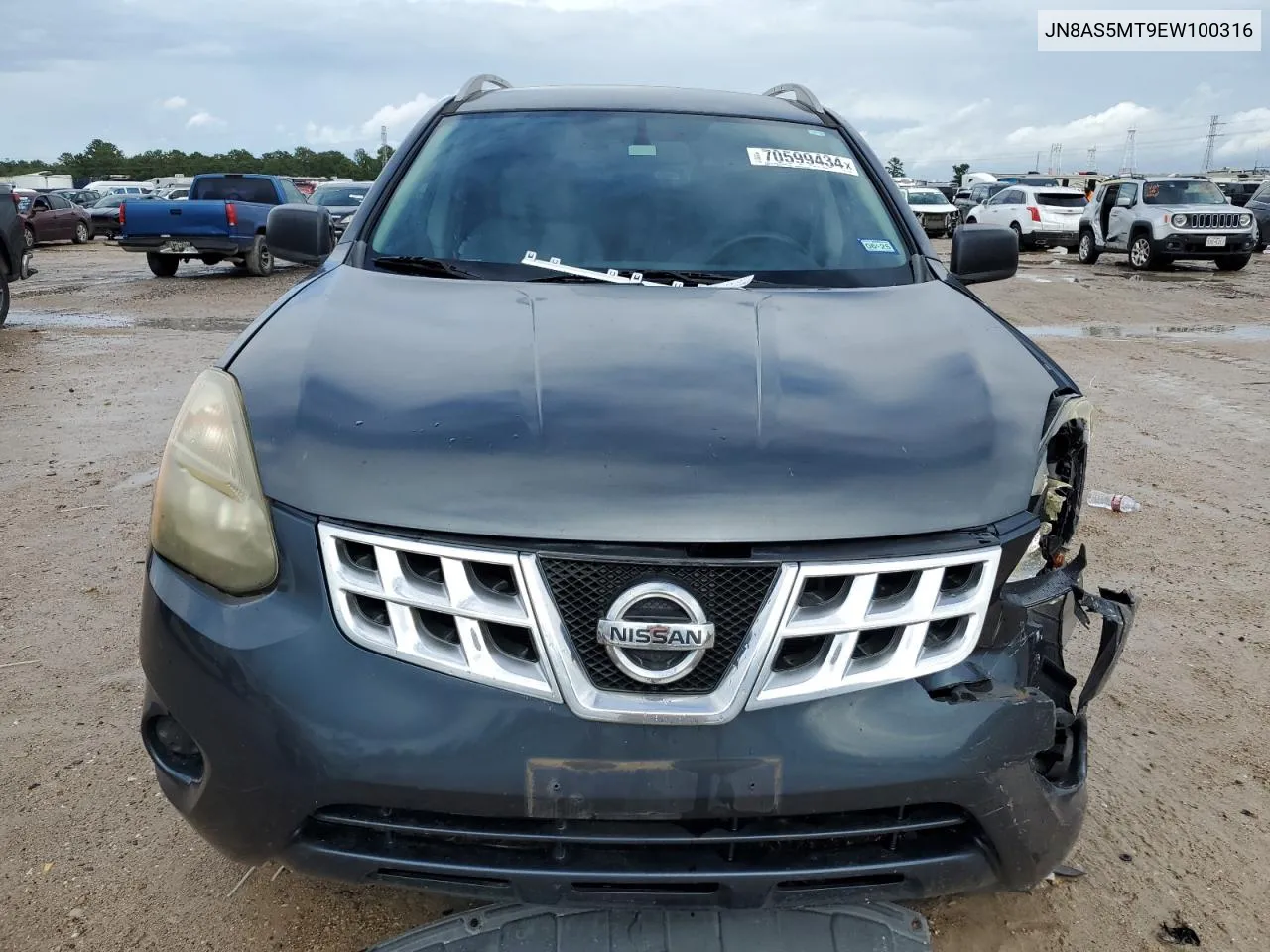 2014 Nissan Rogue Select S VIN: JN8AS5MT9EW100316 Lot: 70599434