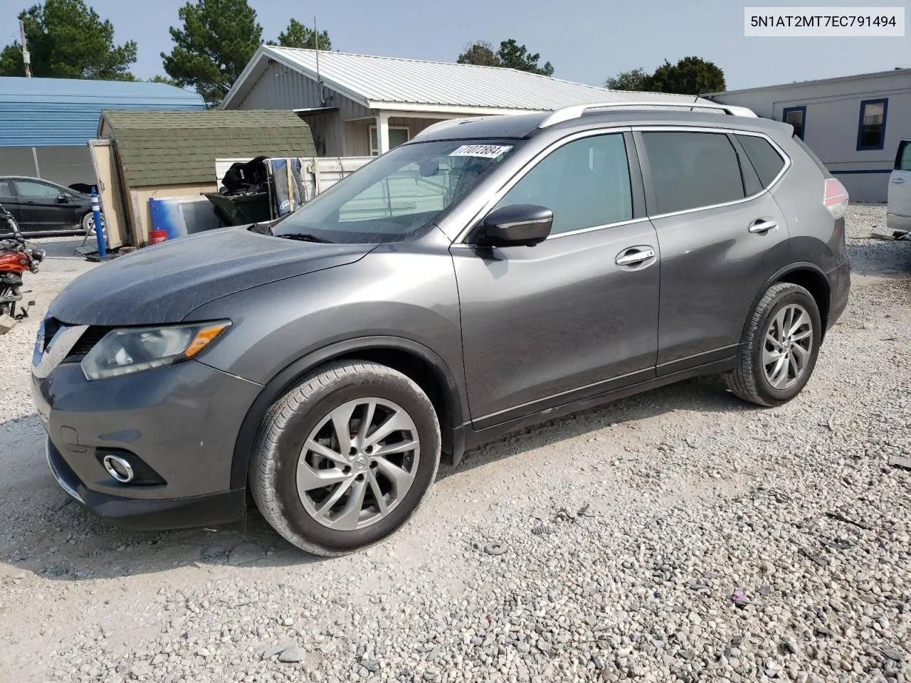 2014 Nissan Rogue S VIN: 5N1AT2MT7EC791494 Lot: 71072884