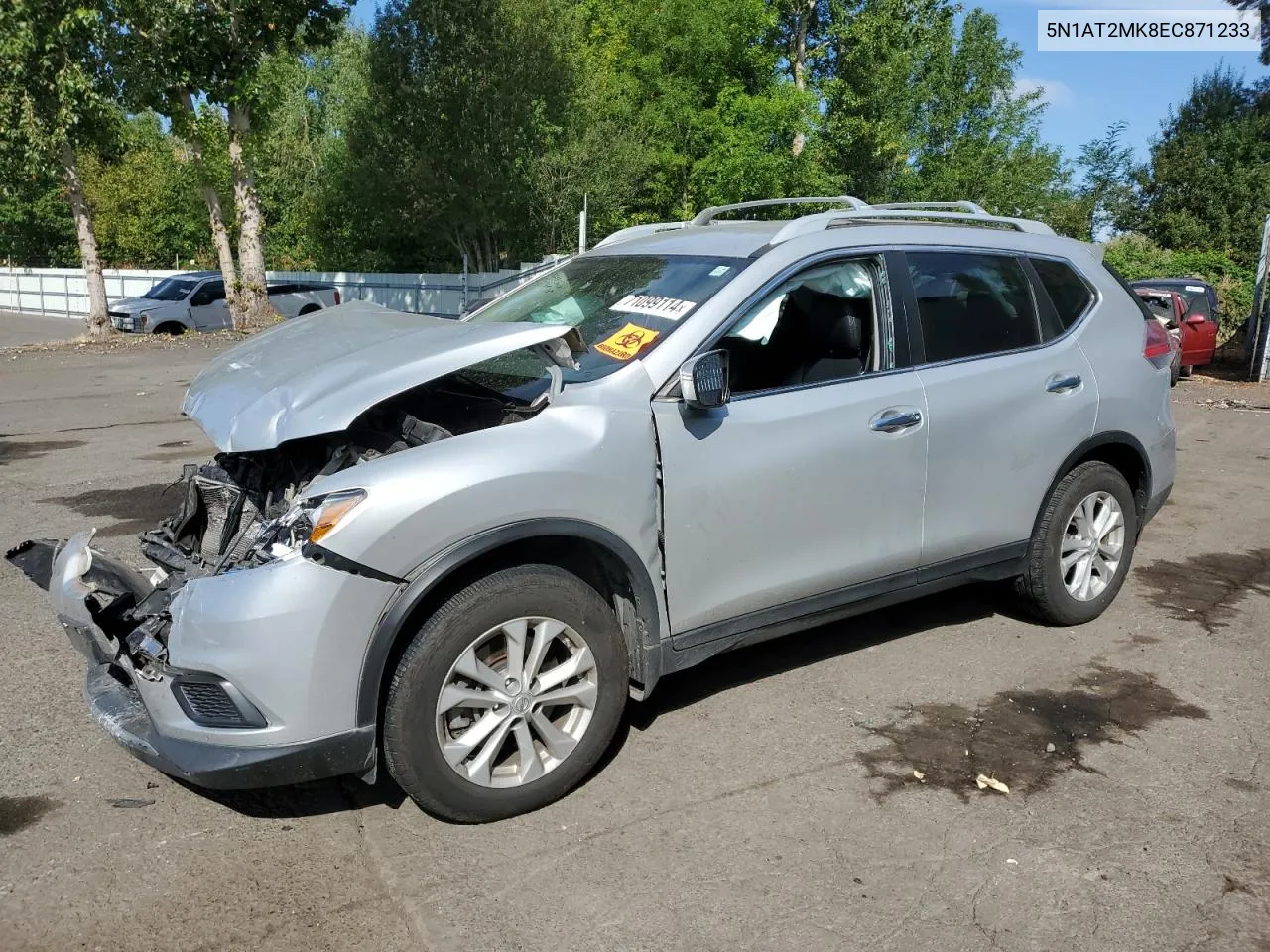 2014 Nissan Rogue S VIN: 5N1AT2MK8EC871233 Lot: 71099114