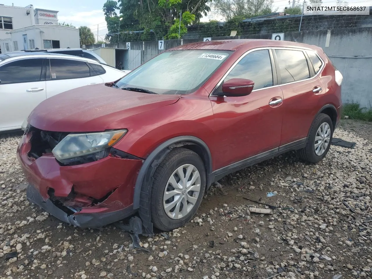 2014 Nissan Rogue S VIN: 5N1AT2MT5EC868637 Lot: 71346684