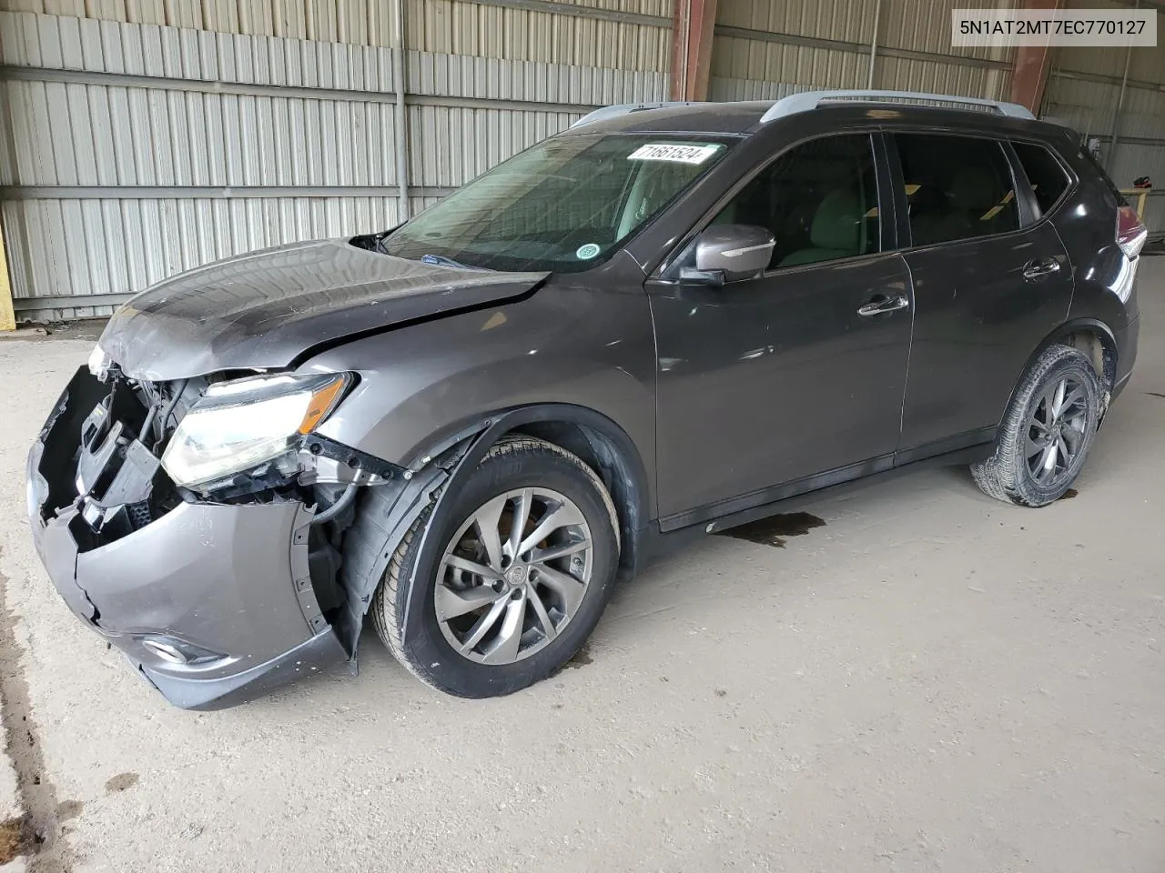 2014 Nissan Rogue S VIN: 5N1AT2MT7EC770127 Lot: 71661524