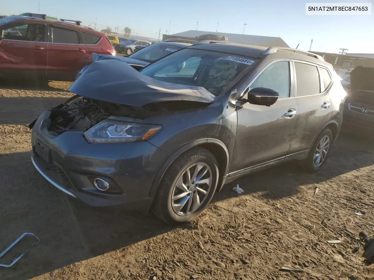 2014 Nissan Rogue S VIN: 5N1AT2MT8EC847653 Lot: 71994684