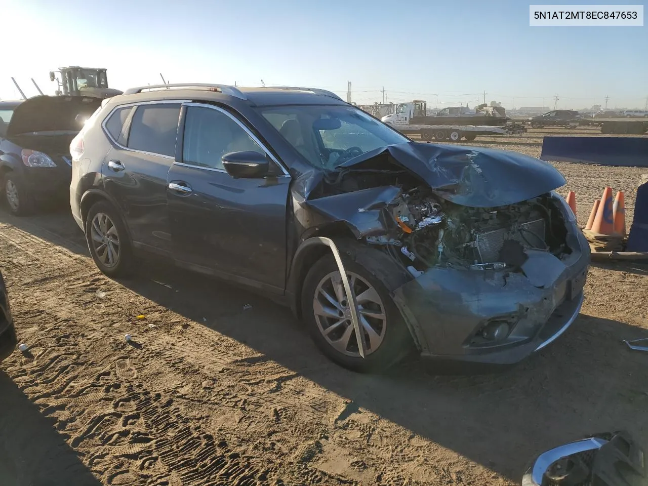 2014 Nissan Rogue S VIN: 5N1AT2MT8EC847653 Lot: 71994684