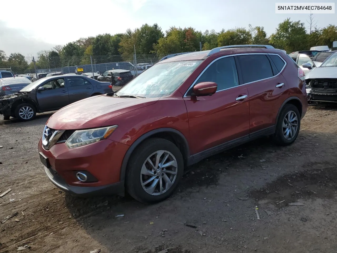 2014 Nissan Rogue S VIN: 5N1AT2MV4EC784648 Lot: 72590744