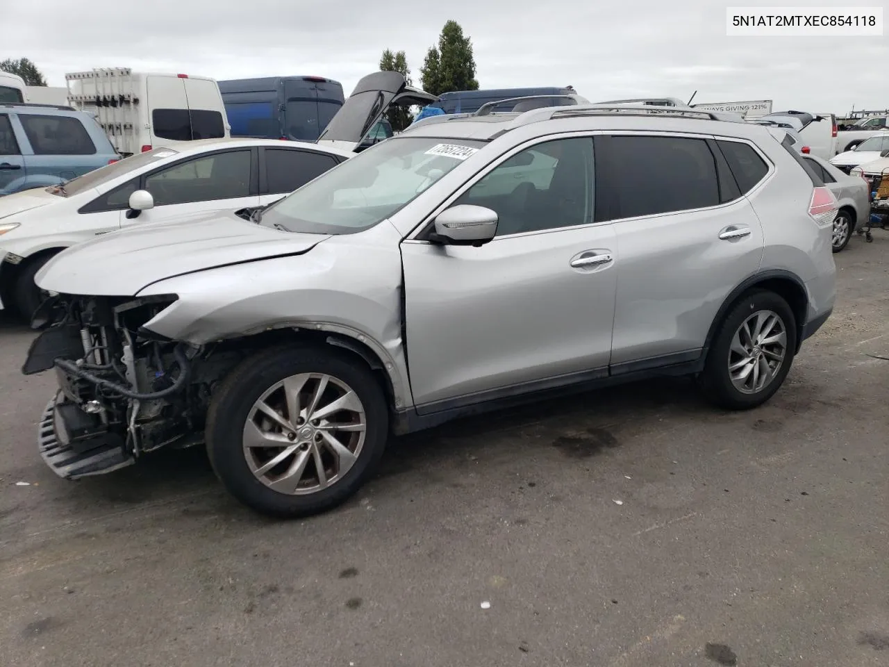 2014 Nissan Rogue S VIN: 5N1AT2MTXEC854118 Lot: 72657224