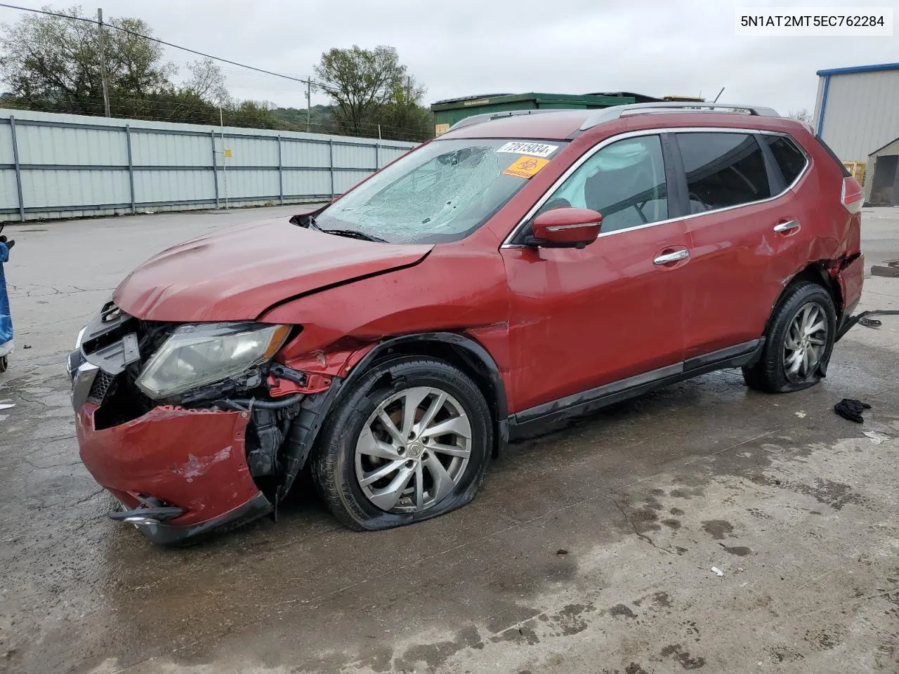 2014 Nissan Rogue S VIN: 5N1AT2MT5EC762284 Lot: 72815034