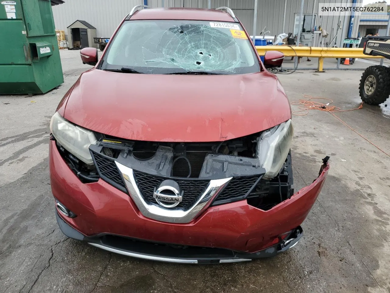 2014 Nissan Rogue S VIN: 5N1AT2MT5EC762284 Lot: 72815034