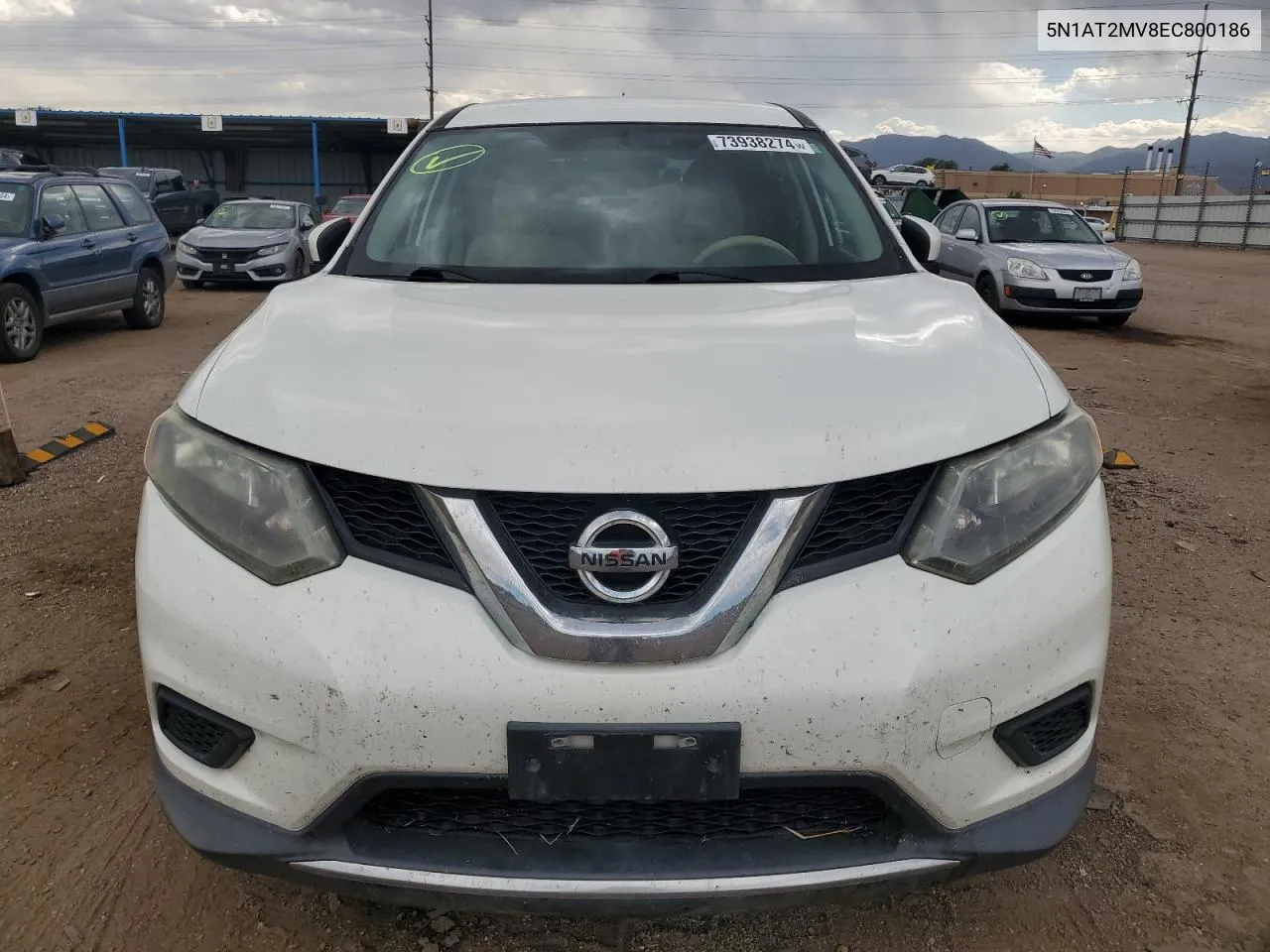 2014 Nissan Rogue S VIN: 5N1AT2MV8EC800186 Lot: 73938274