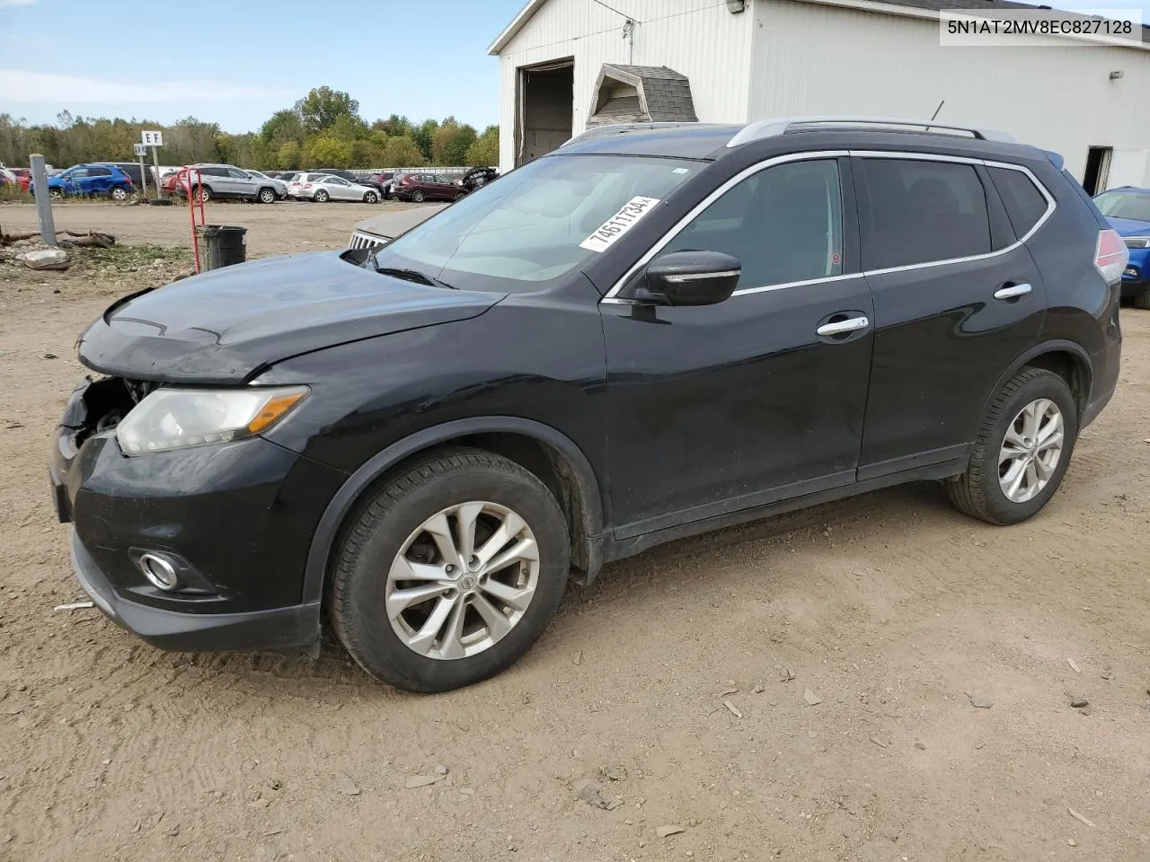 2014 Nissan Rogue S VIN: 5N1AT2MV8EC827128 Lot: 74611734