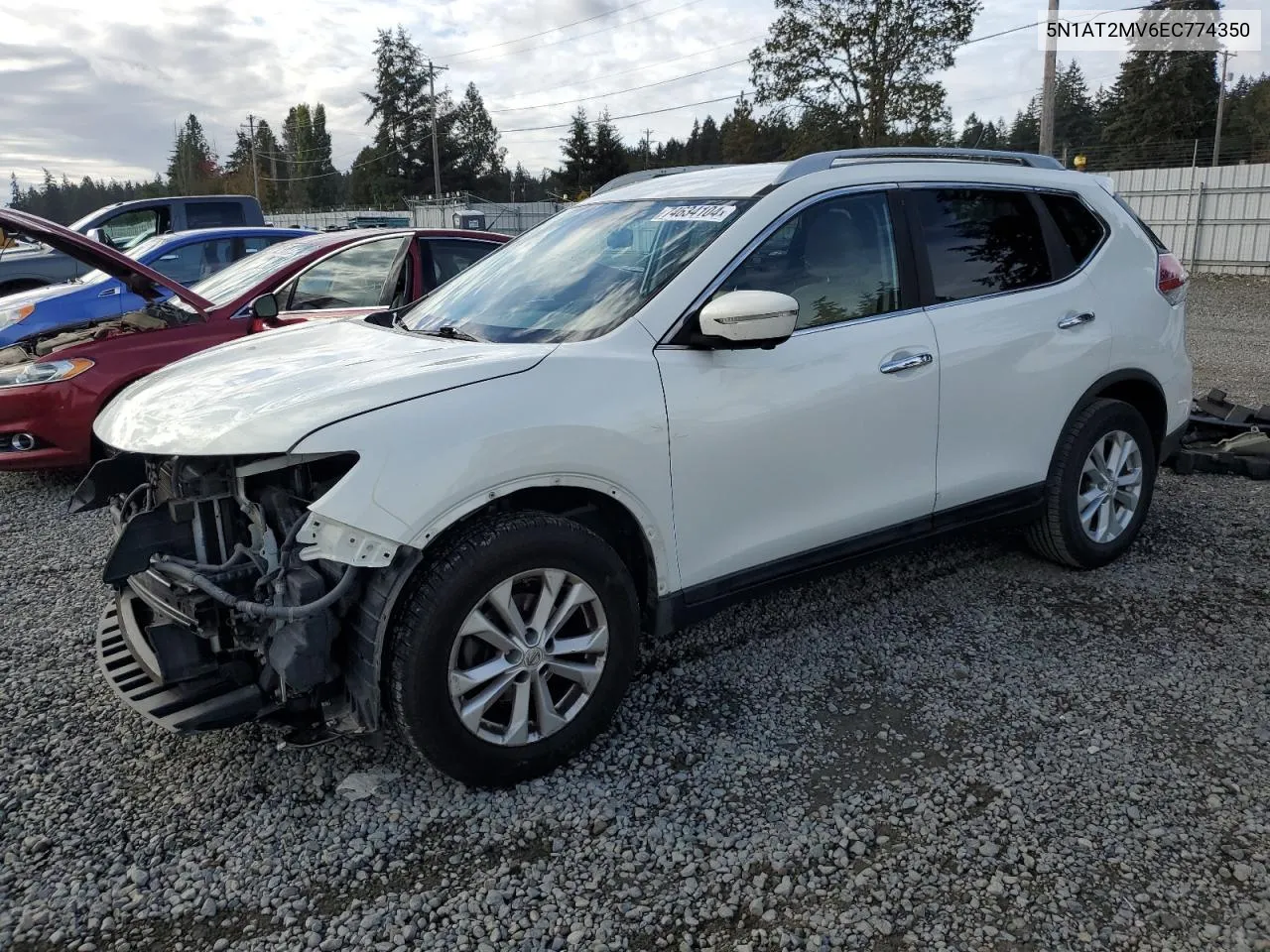 2014 Nissan Rogue S VIN: 5N1AT2MV6EC774350 Lot: 74634104