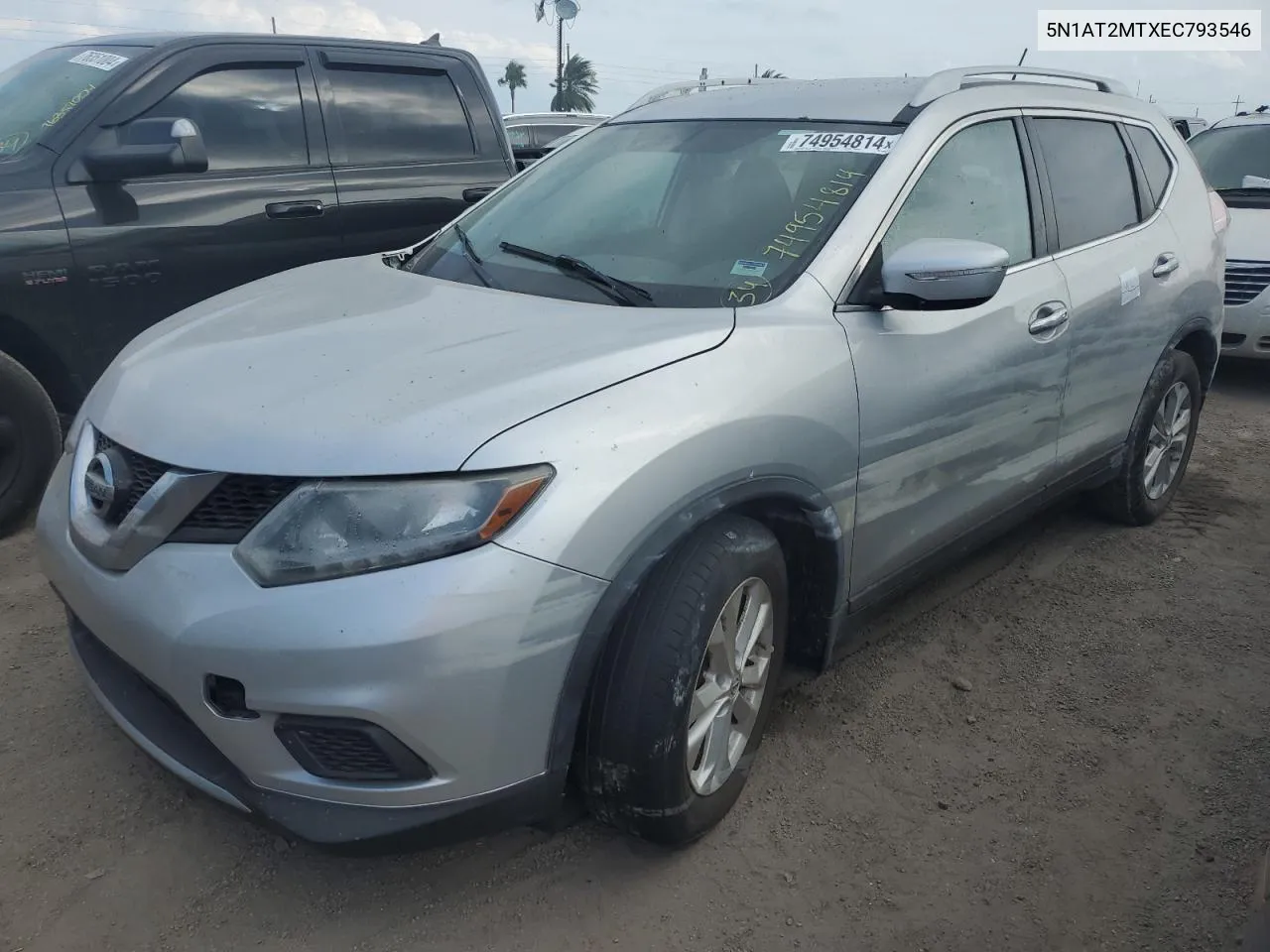 2014 Nissan Rogue S VIN: 5N1AT2MTXEC793546 Lot: 74954814