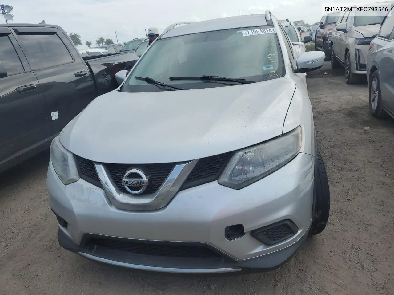 2014 Nissan Rogue S VIN: 5N1AT2MTXEC793546 Lot: 74954814