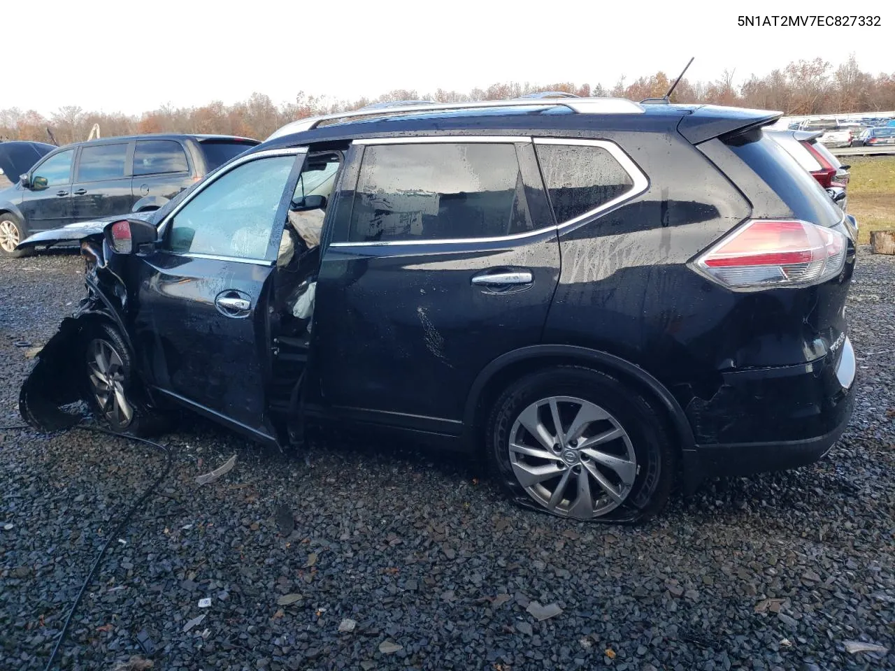 2014 Nissan Rogue S VIN: 5N1AT2MV7EC827332 Lot: 75307493