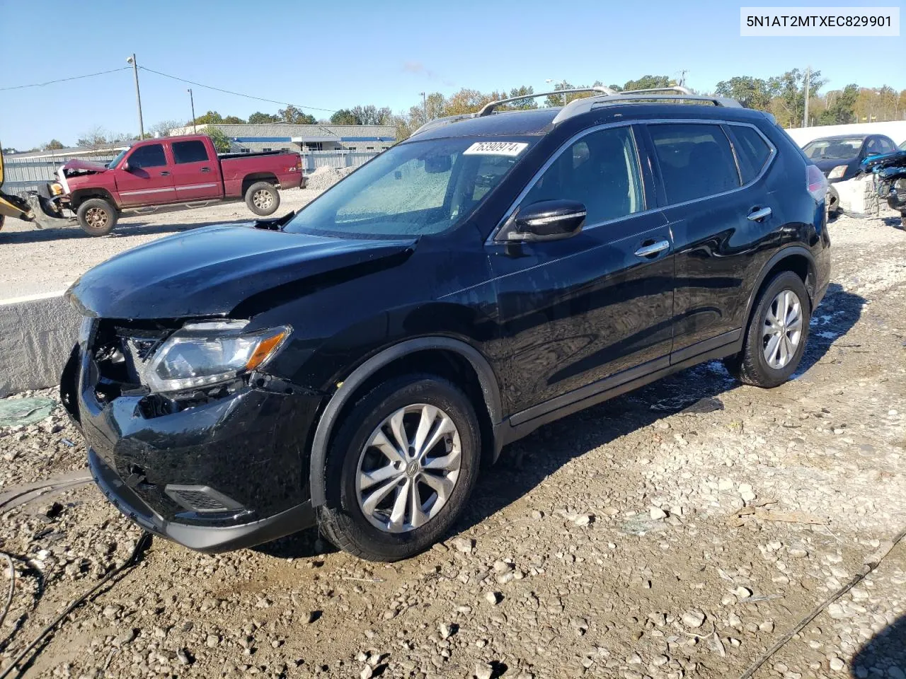 2014 Nissan Rogue S VIN: 5N1AT2MTXEC829901 Lot: 76390974