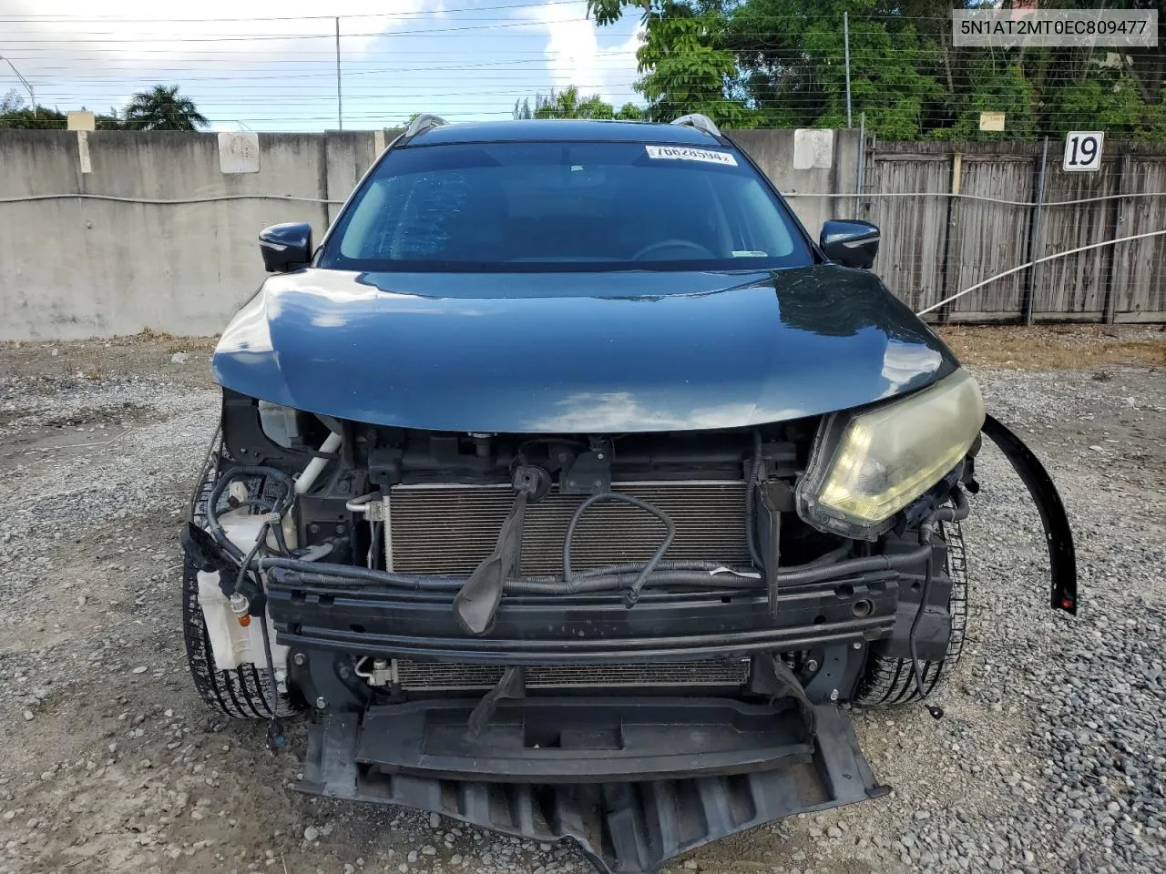 2014 Nissan Rogue S VIN: 5N1AT2MT0EC809477 Lot: 76628594