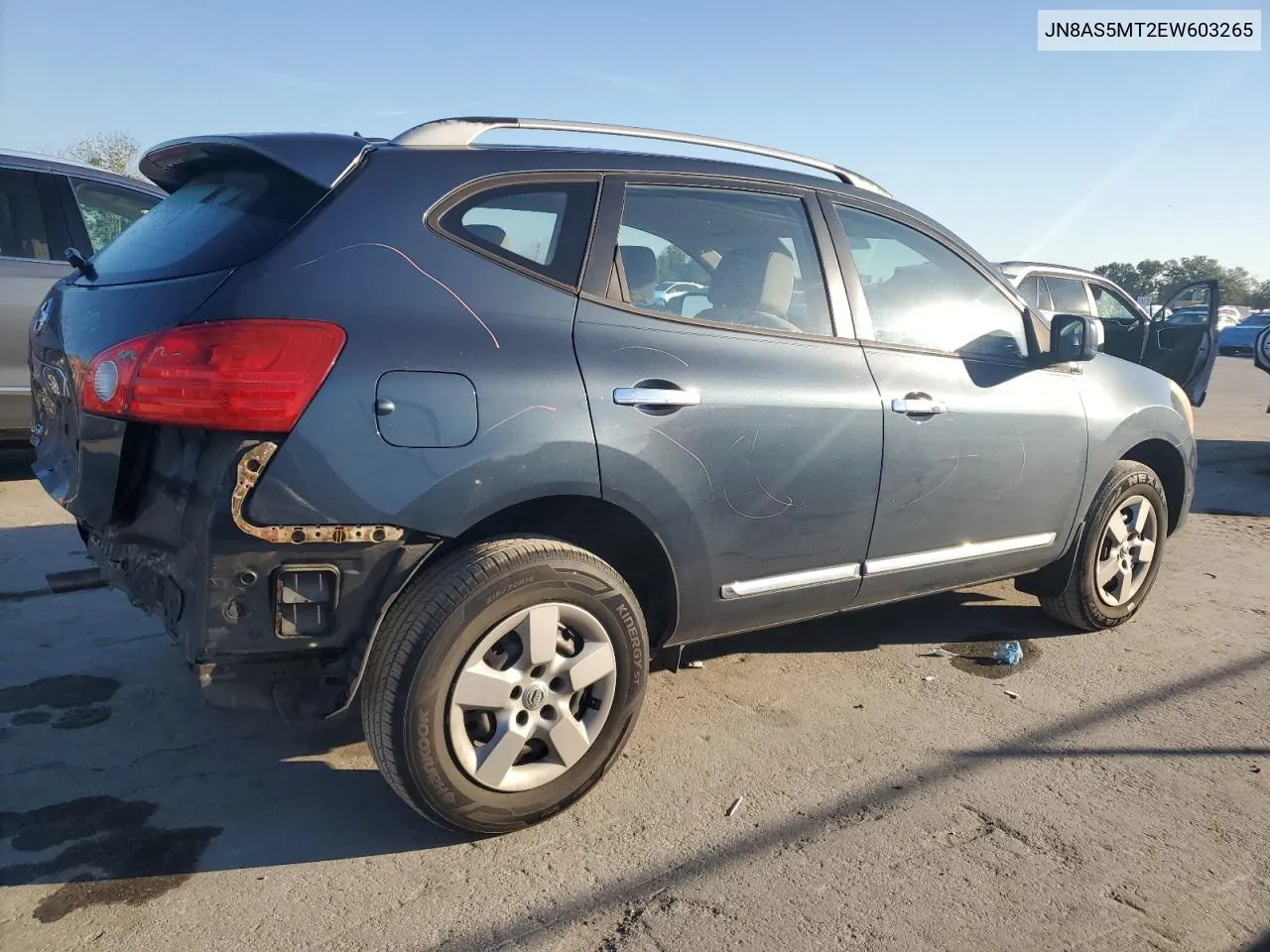 2014 Nissan Rogue Select S VIN: JN8AS5MT2EW603265 Lot: 76847144