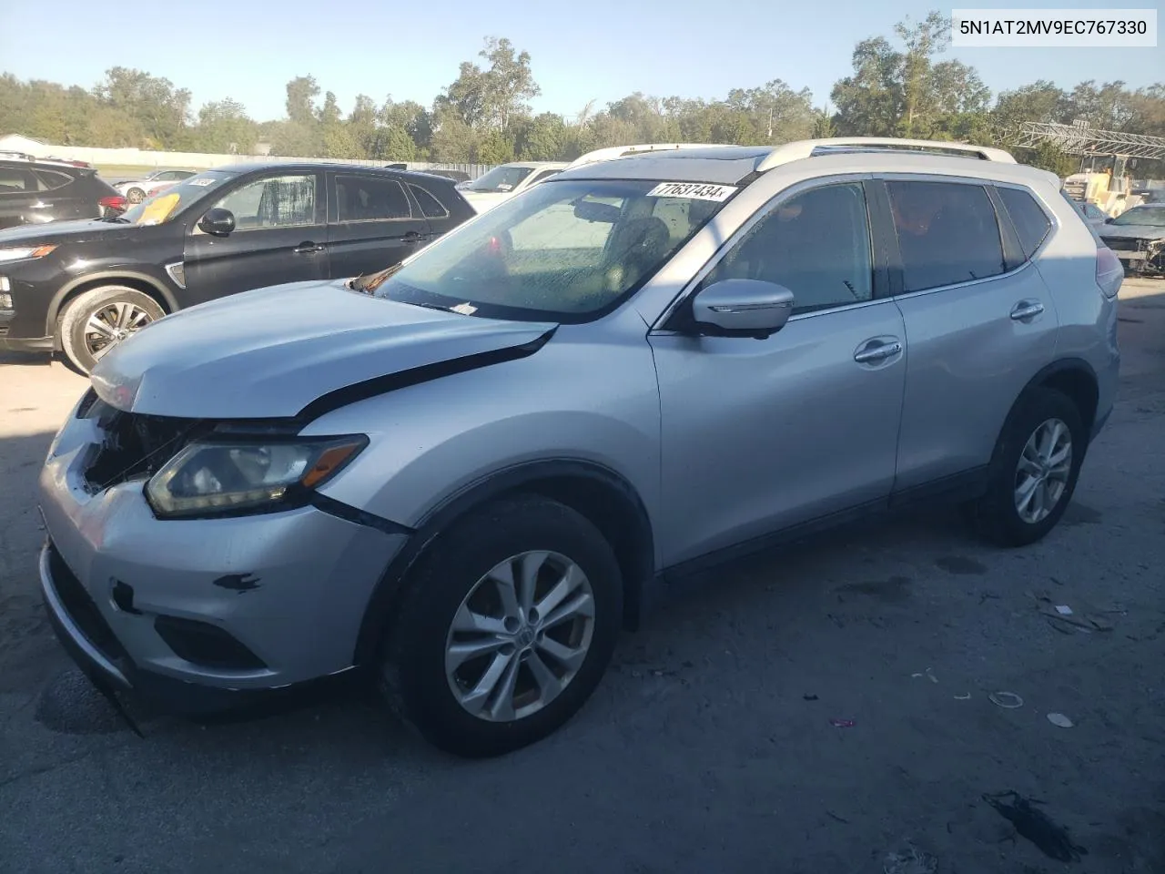 2014 Nissan Rogue S VIN: 5N1AT2MV9EC767330 Lot: 77637434