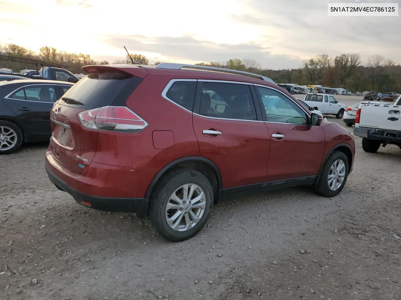 2014 Nissan Rogue S VIN: 5N1AT2MV4EC786125 Lot: 77668984