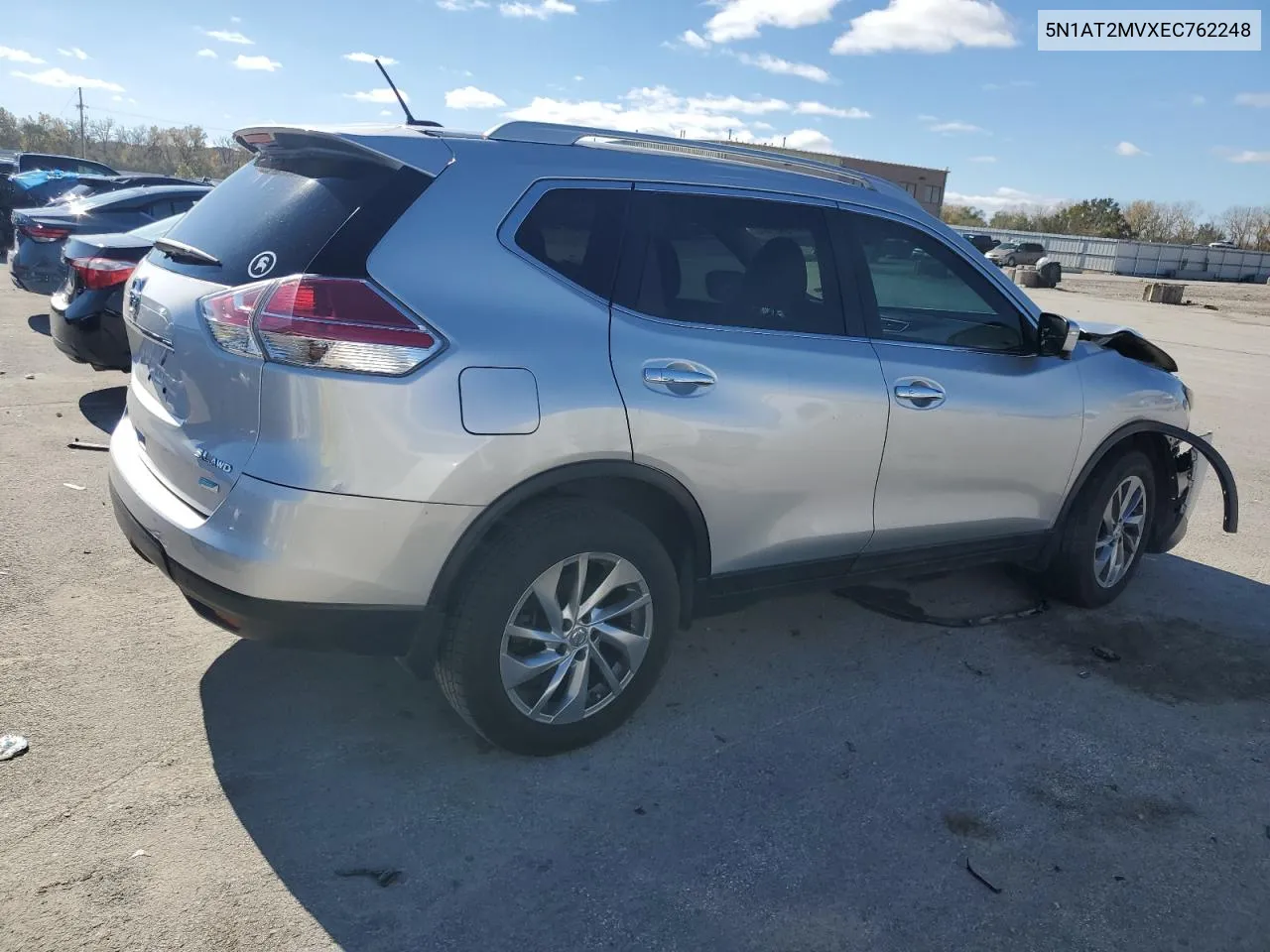 2014 Nissan Rogue S VIN: 5N1AT2MVXEC762248 Lot: 77693184