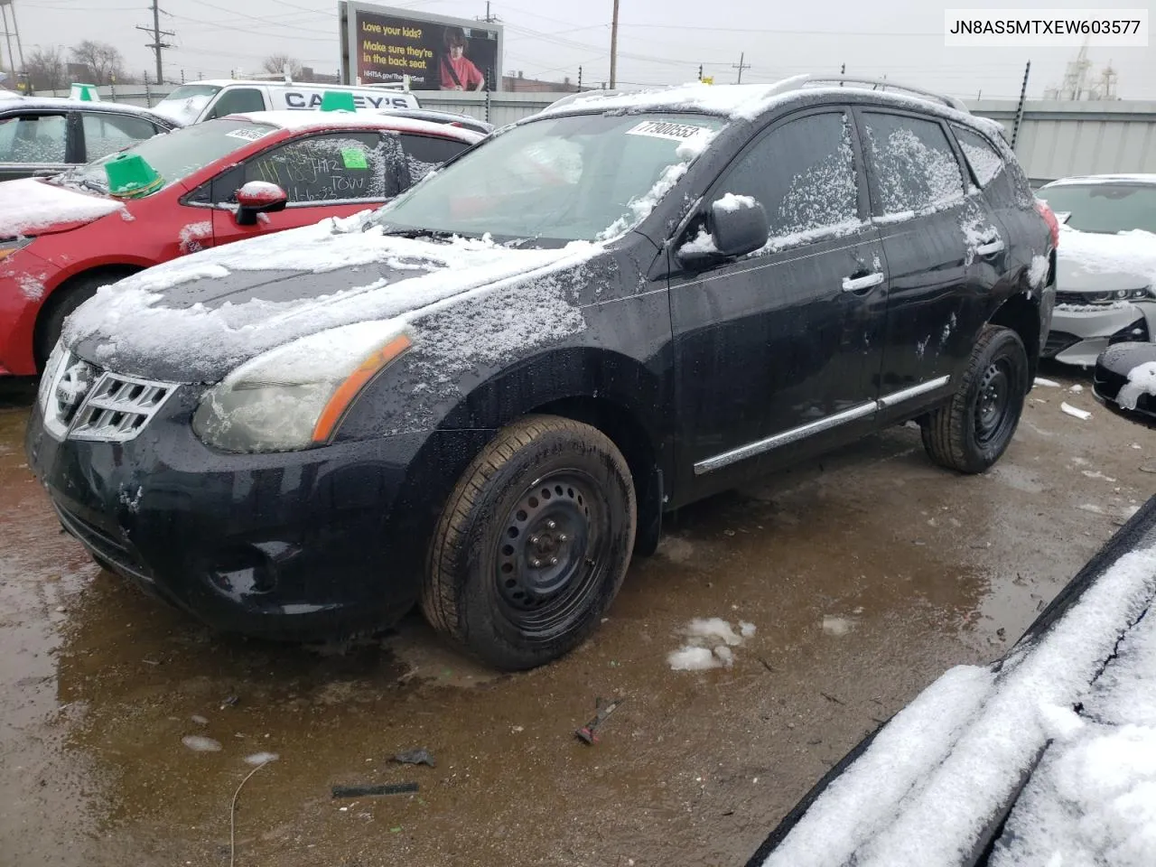 2014 Nissan Rogue Select S VIN: JN8AS5MTXEW603577 Lot: 77900553