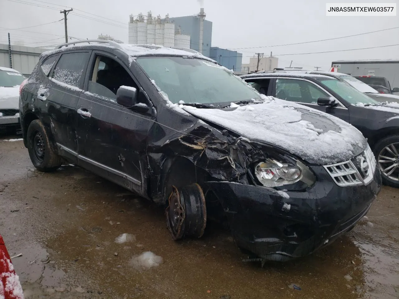 2014 Nissan Rogue Select S VIN: JN8AS5MTXEW603577 Lot: 77900553