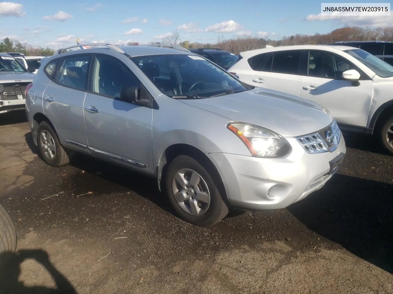 2014 Nissan Rogue Select S VIN: JN8AS5MV7EW203915 Lot: 80040494